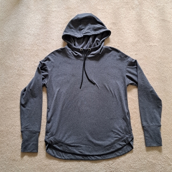 Danskin Hoodie Women's Small Grey Pull Over Hooded Sweatshirt Long Sleeved Cozy - Picture 13 of 14